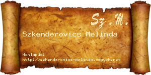 Szkenderovics Melinda névjegykártya