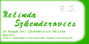 melinda szkenderovics business card